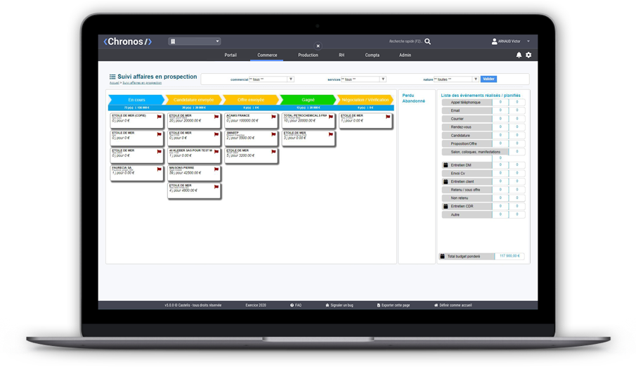 ERP chronos espace CRM